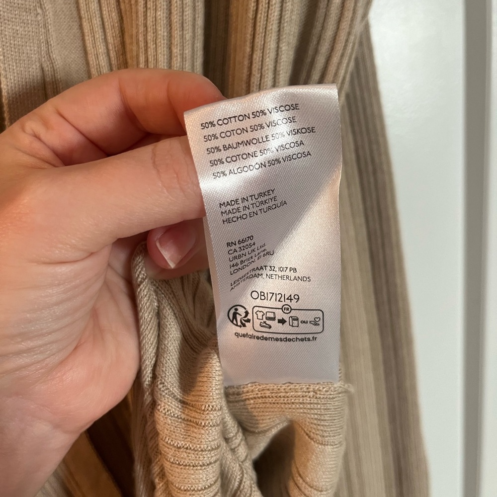 Free People Beige Ribbed Long Cardigan - Picture 8 of 9